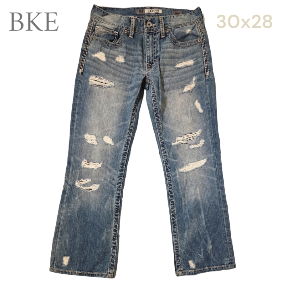 BKE Carter Boot Distressed Jean